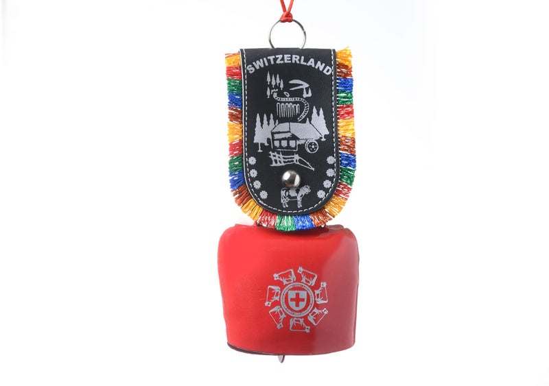 Tej Gifts Swiss Cow Bell – Metal Vastu Bell, DDLJ Style Hanging Bell Key Chain, Car & Door Hanging, Religious Wall Décor & Good Luck Gift (Size 6 = 9 cm x 5.5 cm x 20 cm) - Image 1