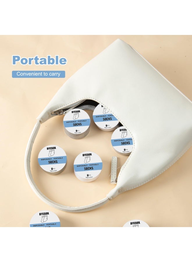 Barakah Disposable Travel Socks - One-Time Use Cotton Blend Tube Socks for Men & Women - Portable, Compact & Universal Fit (36-43) - Ideal for Business Trips, Gym, Beach & Emergency Use (Grey,10 Pairs) - Image 3