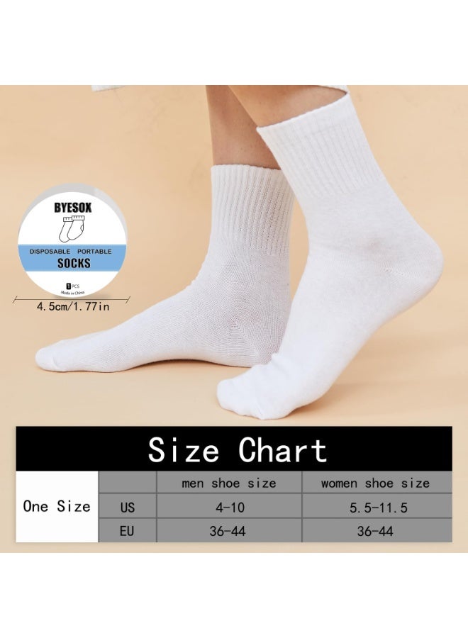 Barakah Disposable Travel Socks - One-Time Use Cotton Blend Tube Socks for Men & Women - Portable, Compact & Universal Fit (36-43) - Ideal for Business Trips, Gym, Beach & Emergency Use (Grey,10 Pairs) - Image 5