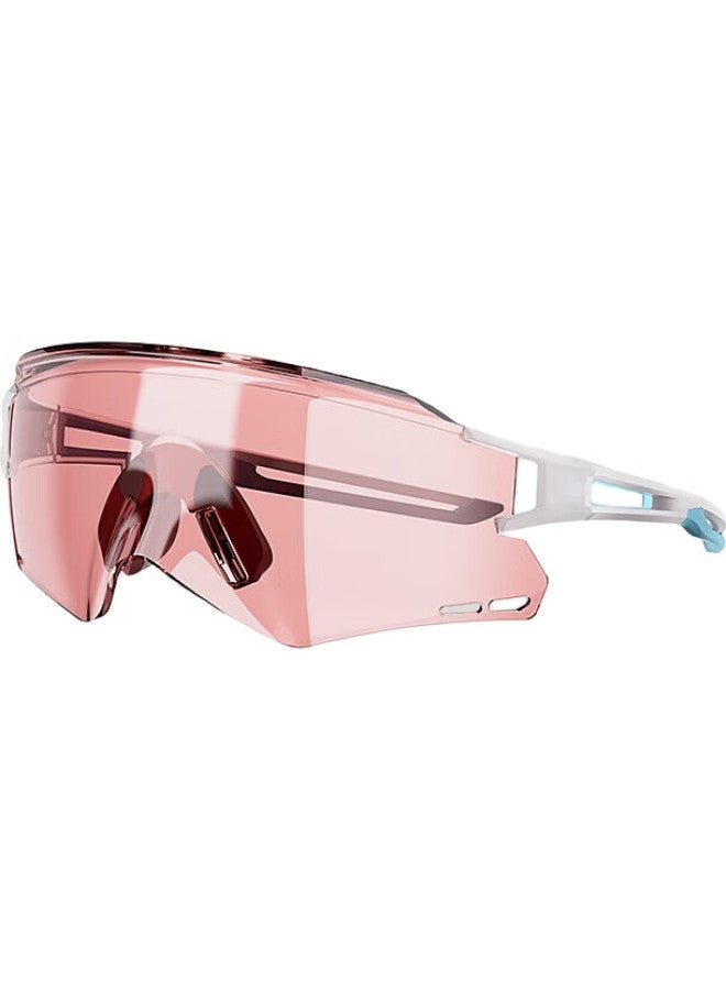 ACRUNU Cycling Glasses Professional Photochromic Protective Goggles Day And Night Dual-Use Bicycle Windshield Outdoor Road Bike - Light Pink - Image 1