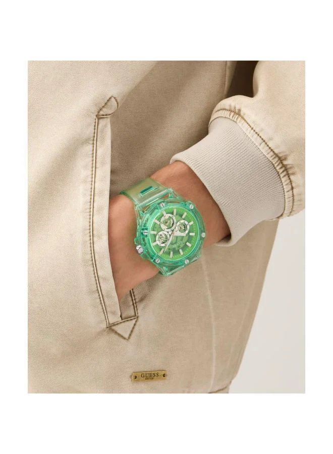 Guess  Eco-Friendly Mens Green Multi-function Watch for Men | Best Price UAE