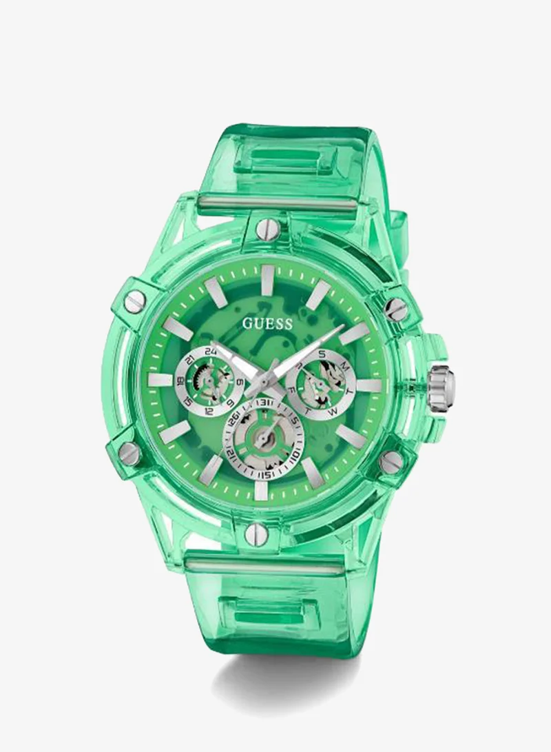 Guess  Eco-Friendly Mens Green Multi-function Watch for Men | Best Price UAE