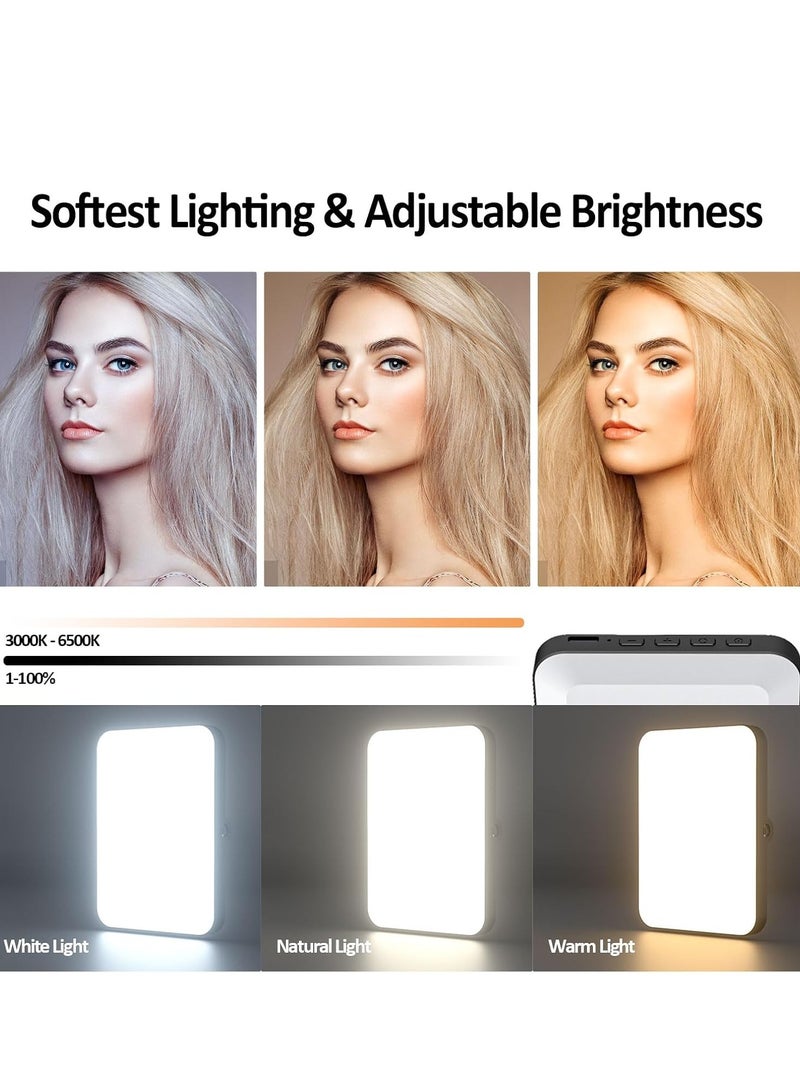 معرض الأعياد مصباح فيديو سيلفي 80 مصباح LED عالي الطاقة قابل لإعادة الشحن مع مشبك أمامي وخلفي، 3 أوضاع إضاءة قابلة للتعديل للهواتف، iPhone، Android، iPad، الكمبيوتر المحمول، للمكياج، صور سيلفي، مدونة فيديو، مؤتمرات الفيديو - Image 3