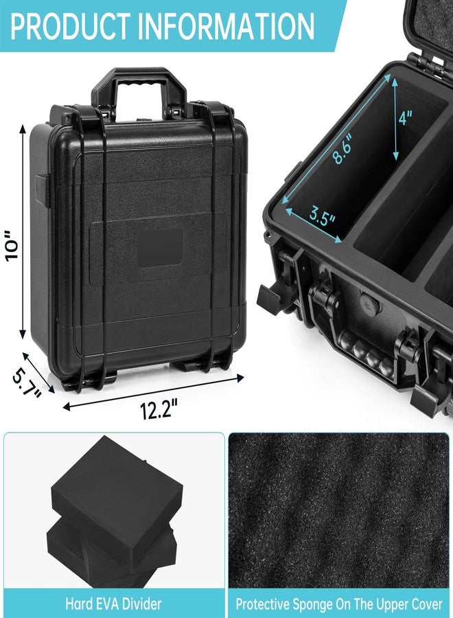 WELIDAY Toploader Storage Box for 3" x 4" 35pt Rigid Card, Waterproof Trading Card Case Holds 300 Toploaders, Sports Card Storage Boxes with 3 EVA Divider - Image 2