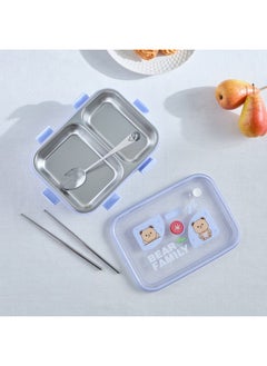 Neo Bear 3-Piece Family 2-Grid Stainless Steel Lunch Box Set 800 ml