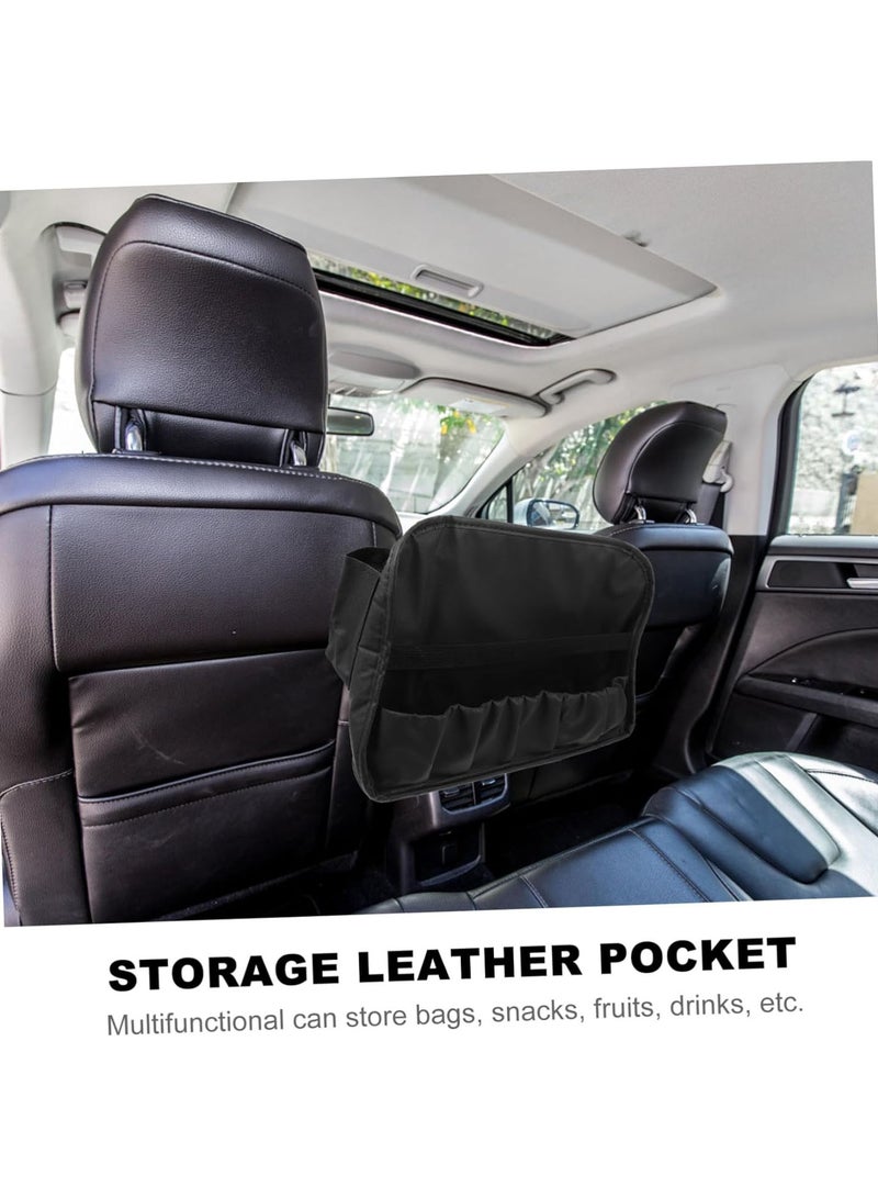 GGOOT 1pc car storage bag pu Car Pocket car Pouches Between Handbag Driver Storage Netting Pouches purse storage bag Large Capacity Car Bag Holder purse tote Organizer leather seat  - Image 2