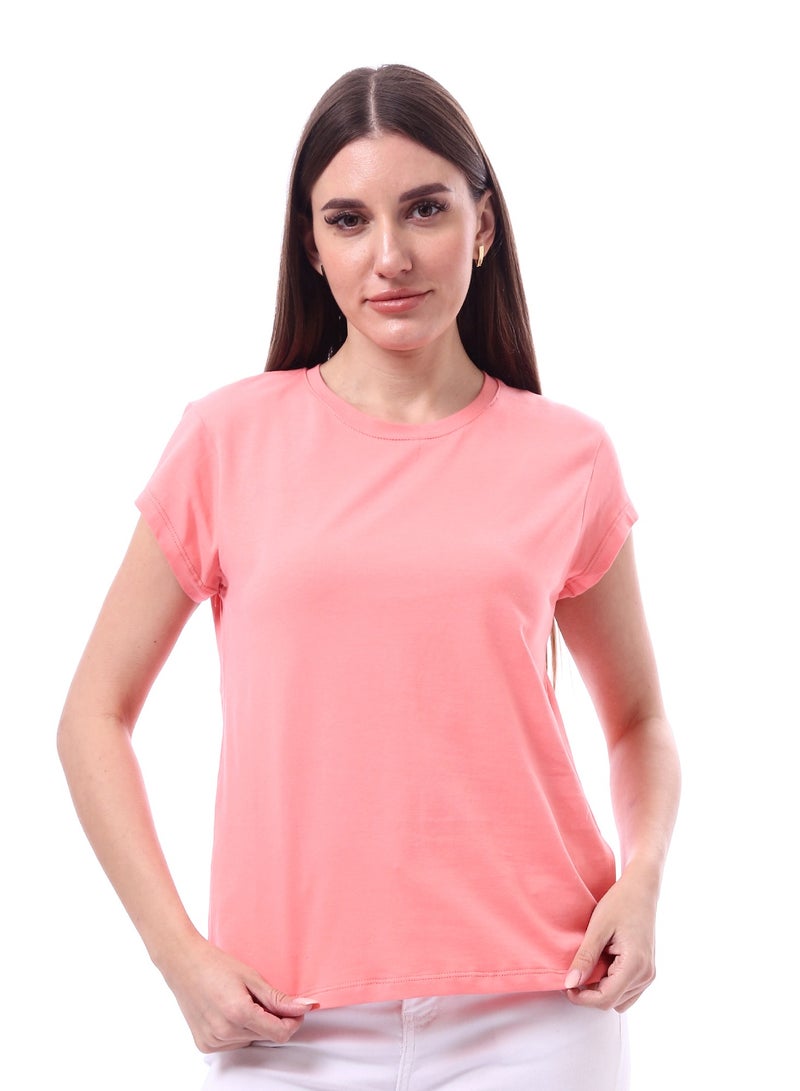 Andora Woman Solid Tee with Half Sleeves _ Simon - Image 1