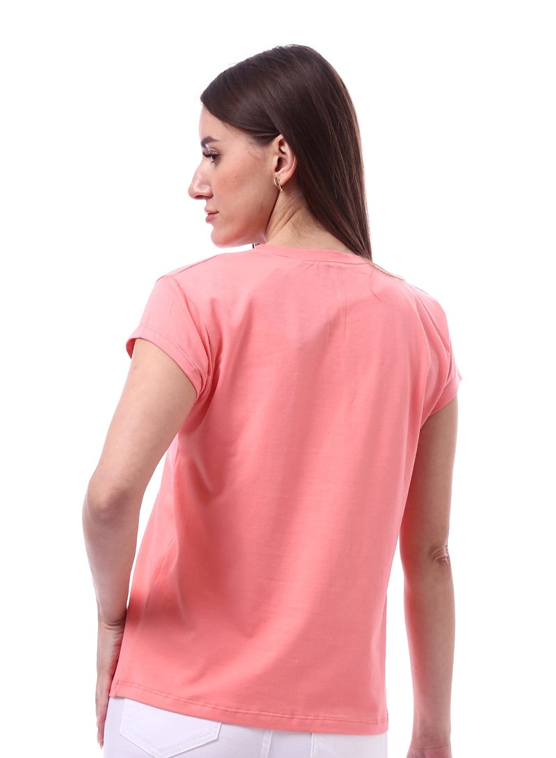 Andora Woman Solid Tee with Half Sleeves _ Simon - Image 3