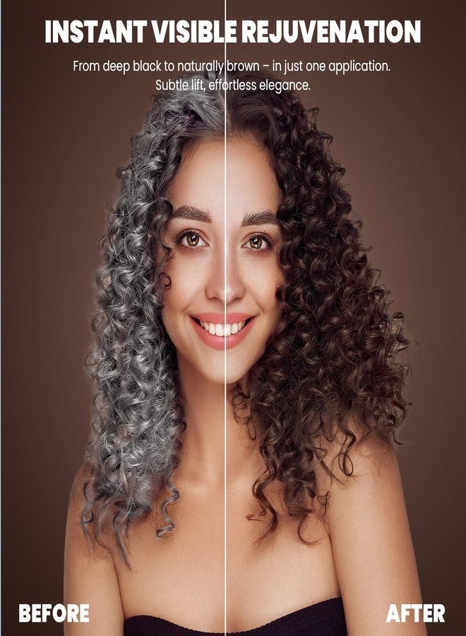 BELEZALIB Instant Dark Brown Hair Dye Shampoo for Women, Hair Color Shampoo for Gray Hair, 3 in 1-100% Gray Coverage - Natural Plant Ingredients, 16.9OZ/500ML - Image 2