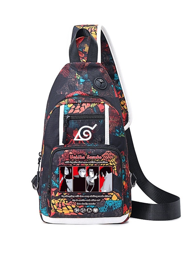 Naruto Cartoon Anime Joint Single Shoulder Bag Men's Small Backpack Student Messenger Bag Chest Bag 
