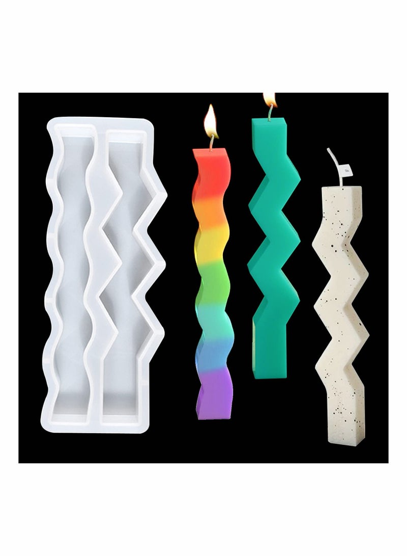 NIBEMINENT Silicone Candle Molds, Unique Resin Mold for Pillar Aromatherapy Soap Wax Making, Epoxy Casting DIY Craft Art Supplies Home Decoration  - Image 1
