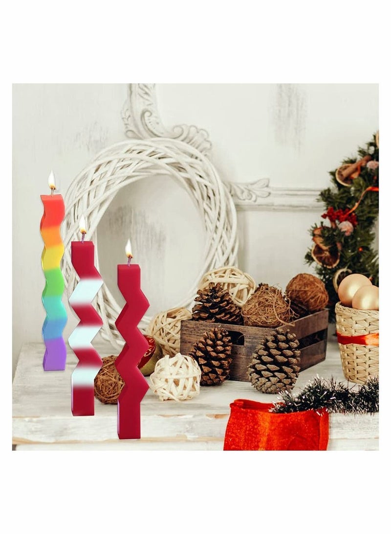NIBEMINENT Silicone Candle Molds, Unique Resin Mold for Pillar Aromatherapy Soap Wax Making, Epoxy Casting DIY Craft Art Supplies Home Decoration  - Image 2