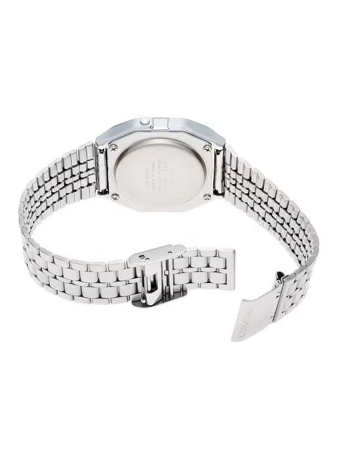 كاسيو ساعة يد رقمية مقاومة للماء طراز - مقاس 33 مم - لون فضي للرجال - Image 3