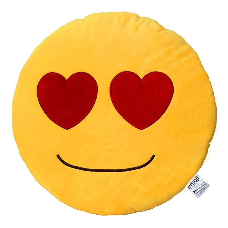 EvZ Emoji Yeah Face Emoticon Cushion Stuffed Plush Soft Pillow  Official Certified  32cm Yellow - Image 5