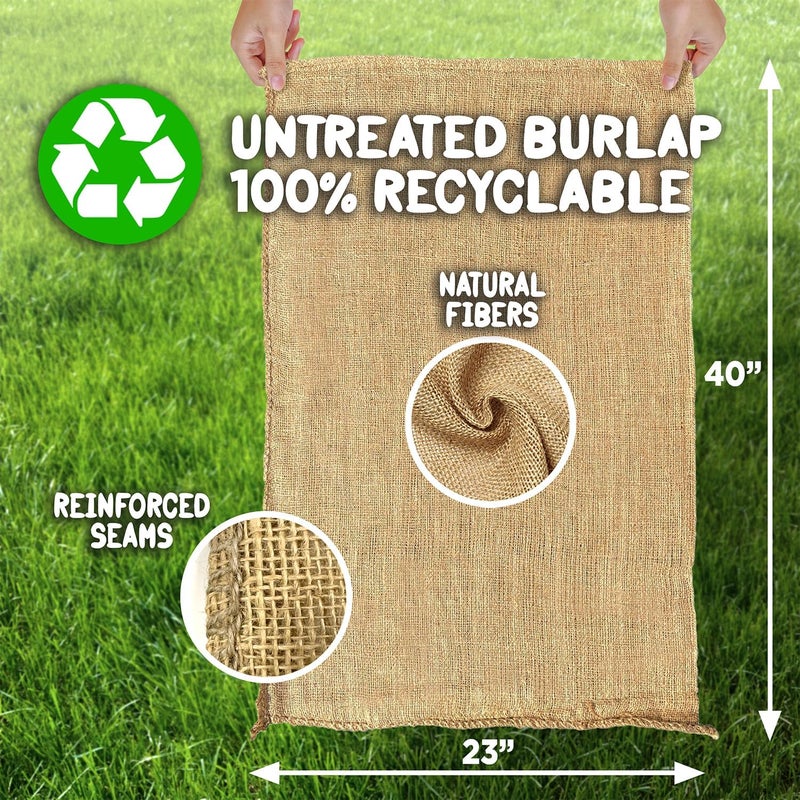 Shop Square Large Burlap Potato Sack Race Bags, 23x40" Burlap Bags, Outdoor Lawn Games for Kids & Adults - Easter Games, 4th of July BBQ, Picnic, Block Party, Family Reunion, Birthday Party, Halloween - Set of 12 - Image 2