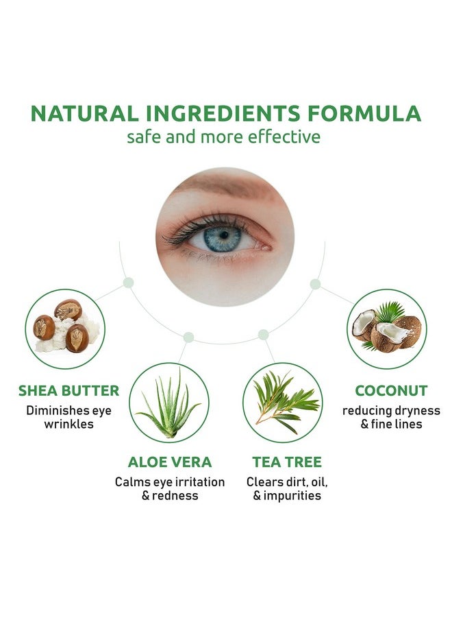 SaluVera SaluVera Eyelid Wipes with Tea Tree and Aloe Vera | Eye Lid Cleaning Wipes for Dry and Itchy Eyes Relief | Natural Ingredients Eyelid Scrub for Daily Usage - Pack of 30  - Image 2