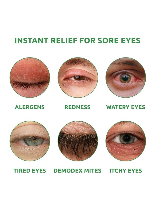 SaluVera SaluVera Eyelid Wipes with Tea Tree and Aloe Vera | Eye Lid Cleaning Wipes for Dry and Itchy Eyes Relief | Natural Ingredients Eyelid Scrub for Daily Usage - Pack of 30  - Image 3