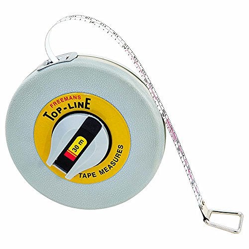 FREEMANS TW30 Steel Top Line 30m:13mm Measuring Tape - 30m/100ft || Unbreakable ABS Case || Stainless Steel Band || Dura Coat Tape Blade || Stainless Steel Mouth with End Hook - Image 1