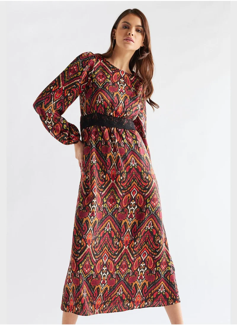 FAV Printed Round Neck Dress