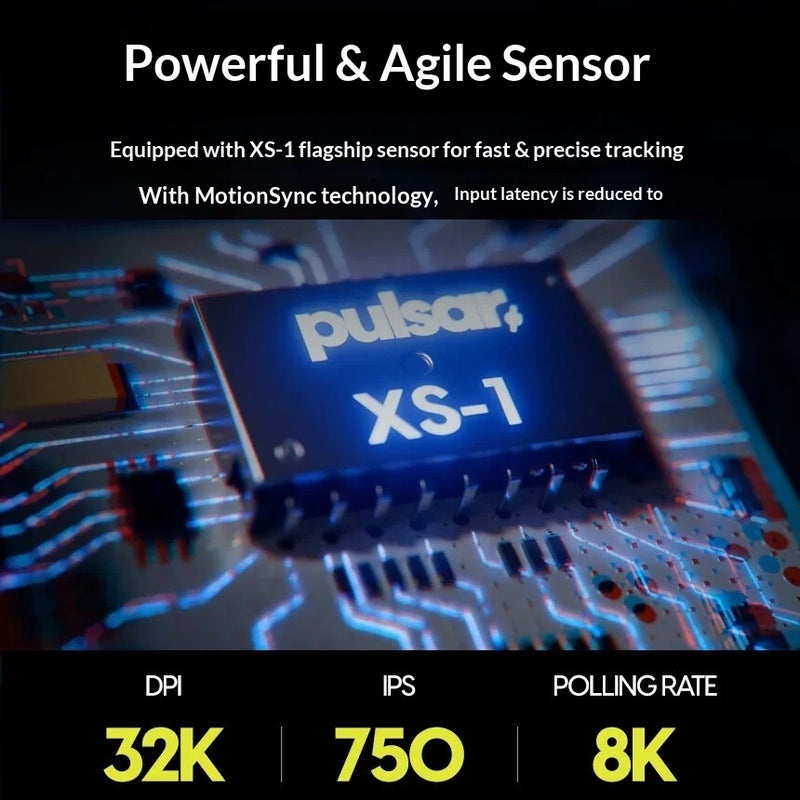 بولسار ماوس Pulsar X3 CrazyLight Wireless Gaming Mouse, XS-1 Sensor, 8K Polling, 46g Medium Size, Desert Gold Limited Edition - Image 3