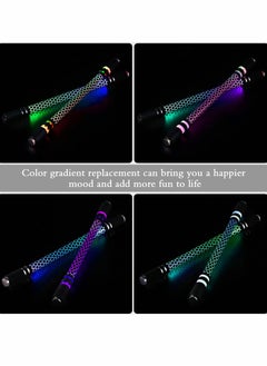 SYOSI Spinning Rotating Pen, 2 Pieces LED Rolling Finger Rotating Pen Anti Slip Coating Spinning Pen Spinning Ballpoint Pen for Student Entertainment, Unable to Write (Black & Silver)  - Image 5