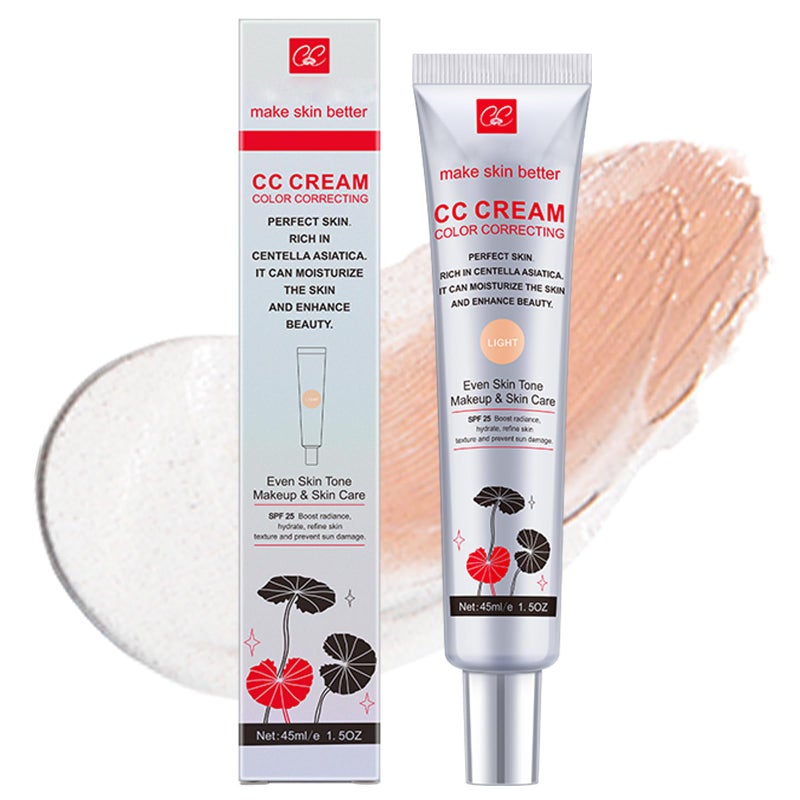 Rosarden Brand Color Correcting CC Cream with Centella Asiatica, SPF 25, Full Coverage, Invisible Pores, Even Skin Tone, Moisturizing Pre-Makeup Primer Matte Finish - Image 1