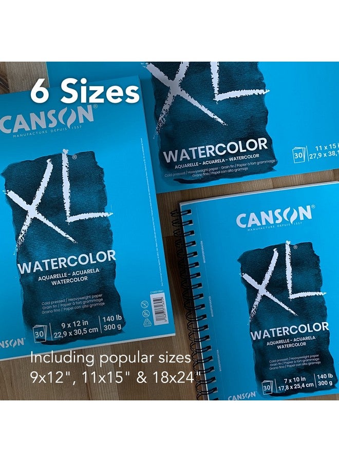 Canson XL Series Watercolor Pad, Heavyweight White Paper, Foldover Binding, 30 Sheets, 9x12 inch - Image 4