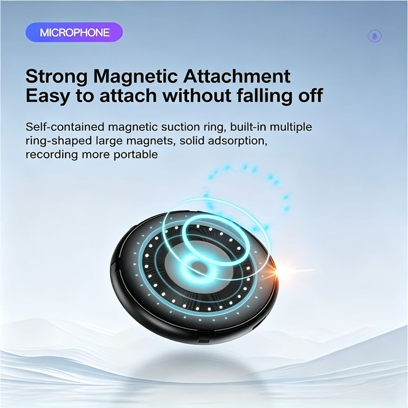 Magnetic Portable Voice Recorder 64GB DSP Noise Reduction 3600Min Battery Type C USB - Image 4