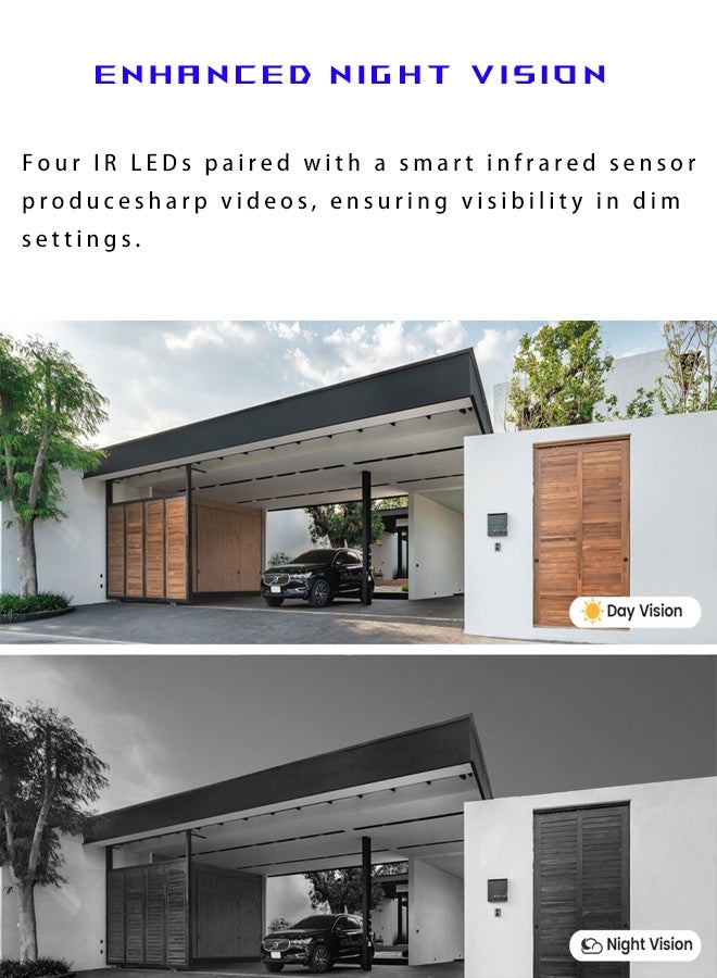 Smart Video Doorbell with Camera, AI Human Detection, Night Vision, 2-Way Audio, Wireless & Weatherproof - Image 5