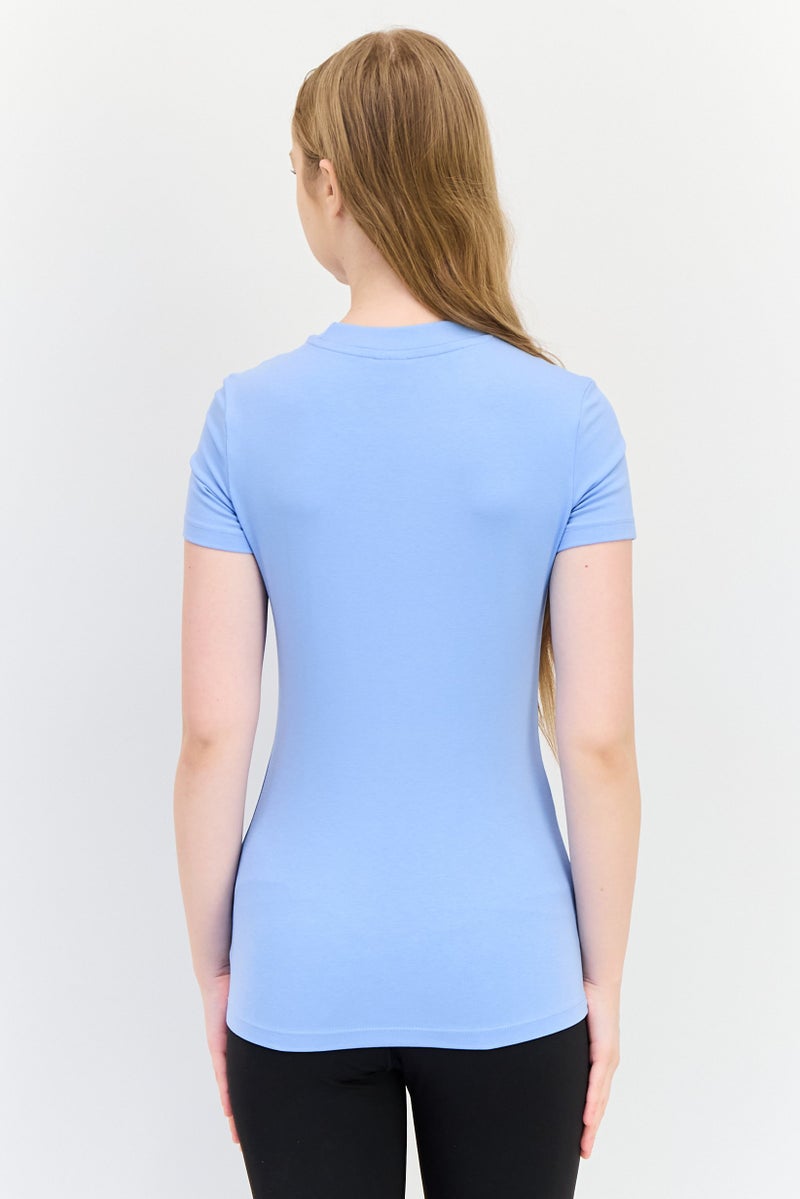 PUMA Women Slim Fit Short Sleeve Outdoor T-Shirt, Sky Blue - Image 3