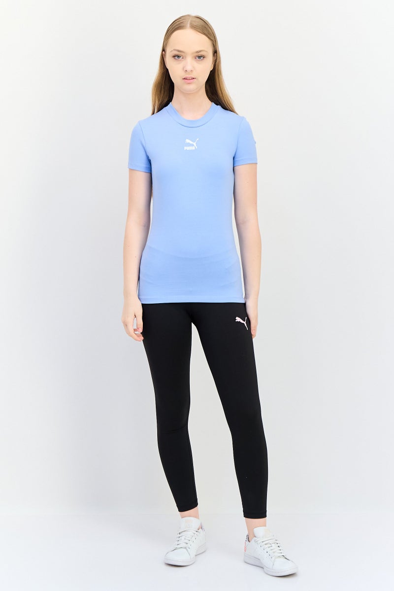 PUMA Women Slim Fit Short Sleeve Outdoor T-Shirt, Sky Blue - Image 4