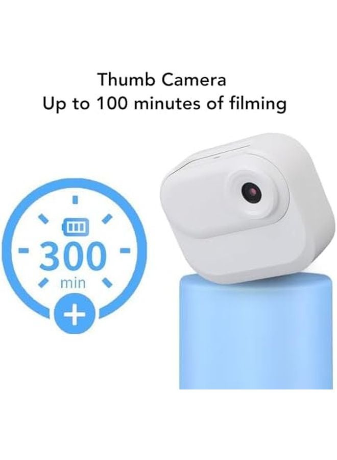 White 1080P Magnetic Mount Action Camera Rainproof Wearable POV Cam 32GB for Cycling Travel Vlog Pet Walking Recording - Image 5