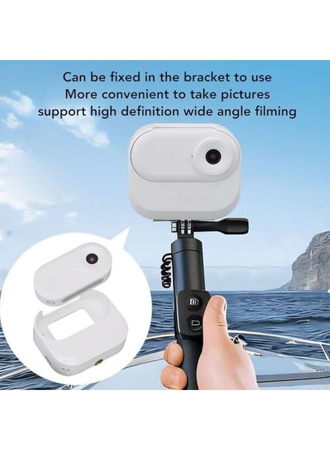 White 1080P Magnetic Mount Action Camera Rainproof Wearable POV Cam 32GB for Cycling Travel Vlog Pet Walking Recording - Image 4