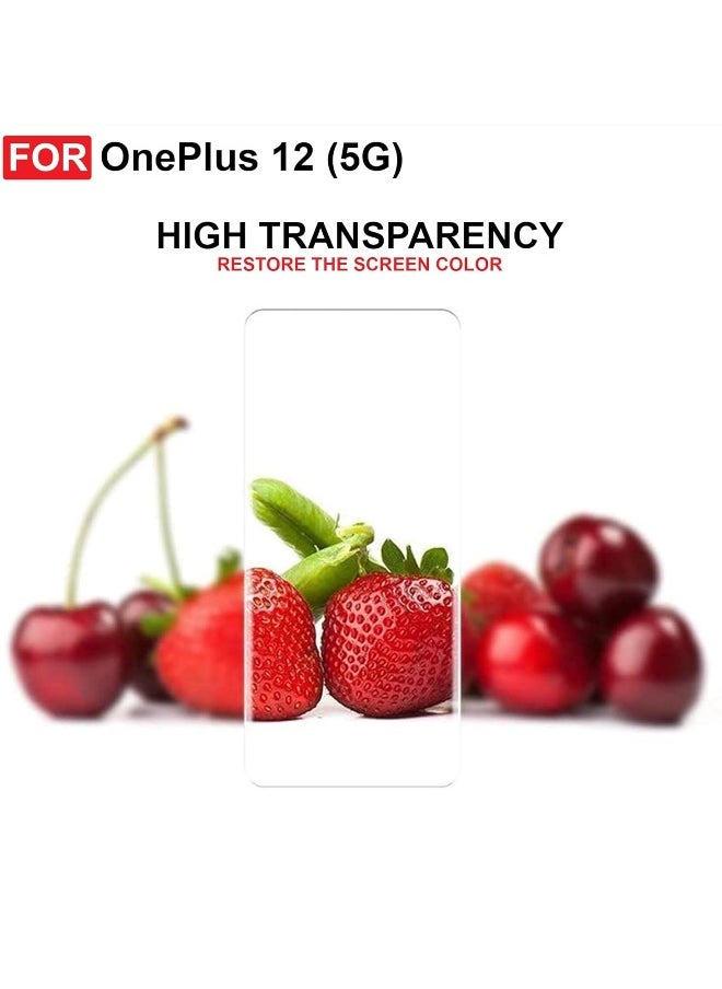 DUSALA - Tempered Glass for OnePlus 12 5G UV Screen Protector Full Glue Edge-to-edge 3D Curved Tempered Glass Fingerprint Compatible Anti Scratch 9H hardness for OnePlus 12 5G - Image 1