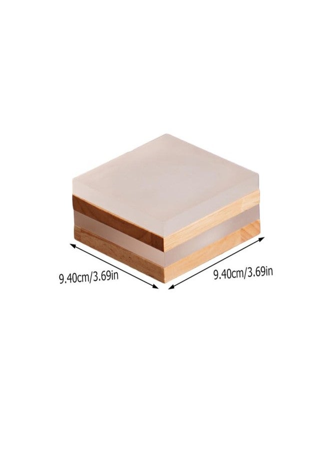 DIYEAH Led Night Light with Wooden Base Luminous Vase Pedestal for Home Decor Dimming Switch for Nightstand Display and Bonsai Ornament - Image 2
