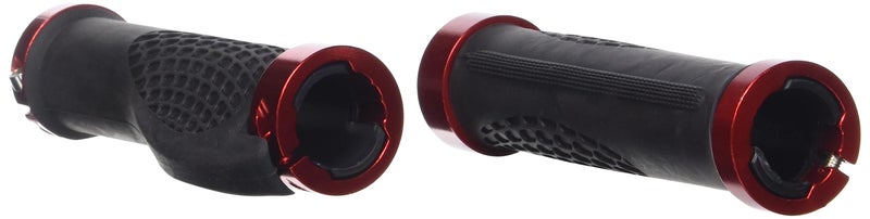 Emoly Bike Handlebar Grips, Ergonomic Design, Aluminum Double Lock-on, Mountain Bike Grips, MTB BMX Foldable Urban Bicycles Grips, Scooter Grips - Red - Image 3
