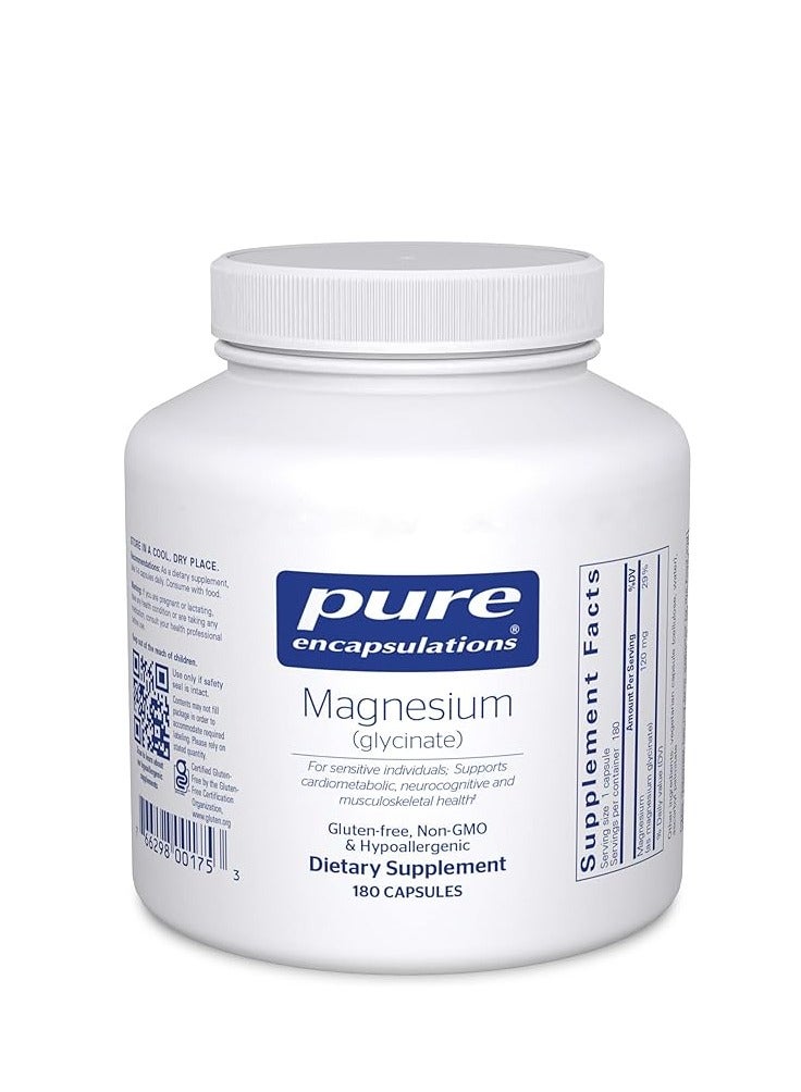 Pure Encapsulations Magnesium Glycinate Dietary Supplement - 180 Capsules - Image 1