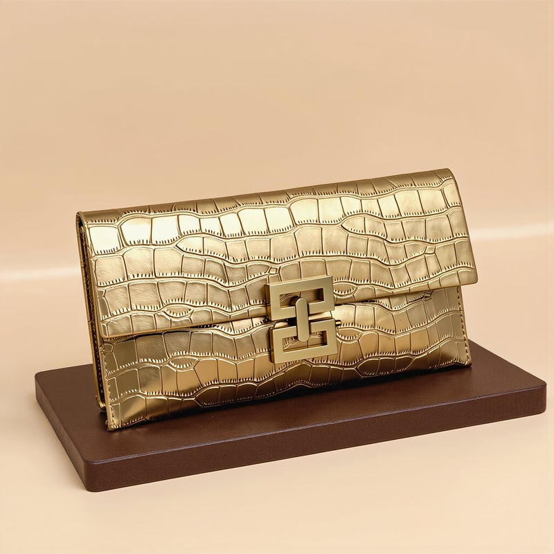 Crocodile Envelope Clutch Bag for Wedding Prom Party Dinner Date Evening Use - Image 4