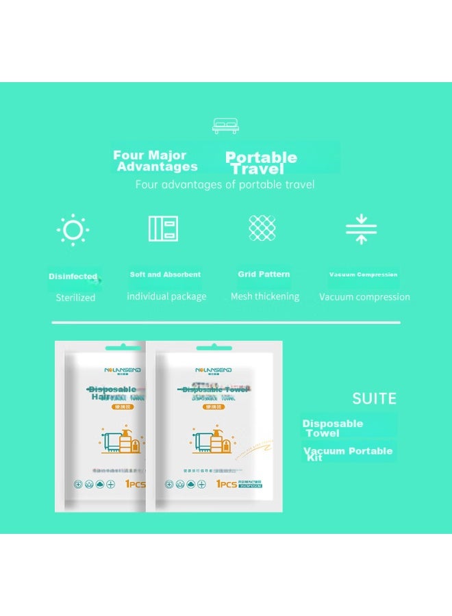 NOLANSEND Nuolansendi Disposable Towel Bath Towel, Extra Large And Thick, Travel Face Towel, Vacuum Sealed Non-compressed, Hotel Supplies, 5-pack - Image 2