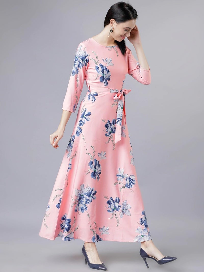 LACOSSI Women Dress| Dresses || Suitable for Summer |Every Occation .One Piece Dress for Women Long Dresses New Occation 2025 (in, Alpha, S, Regular, Standard, Tokyo Pink) - Image 4