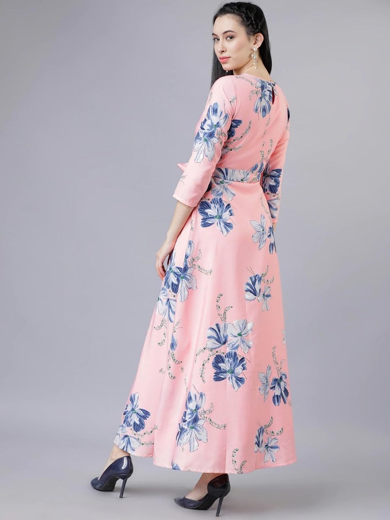 LACOSSI Women Dress| Dresses || Suitable for Summer |Every Occation .One Piece Dress for Women Long Dresses New Occation 2025 (in, Alpha, S, Regular, Standard, Tokyo Pink) - Image 5