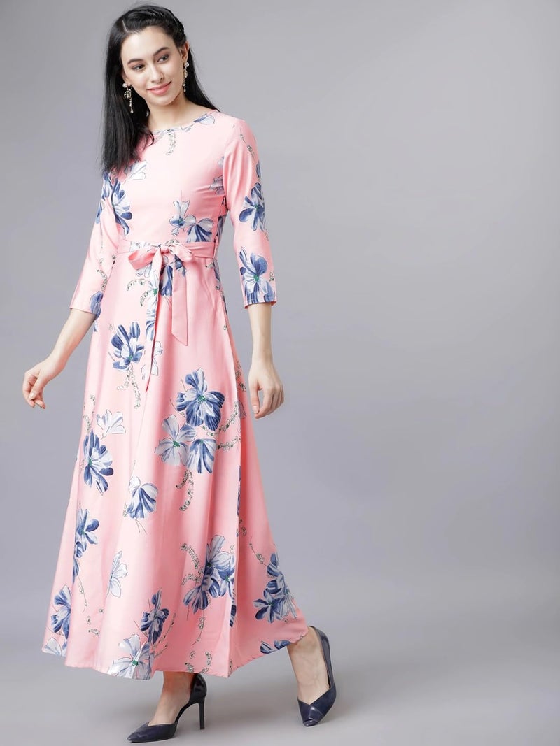 LACOSSI Women Dress| Dresses || Suitable for Summer |Every Occation .One Piece Dress for Women Long Dresses New Occation 2025 (in, Alpha, S, Regular, Standard, Tokyo Pink) - Image 3