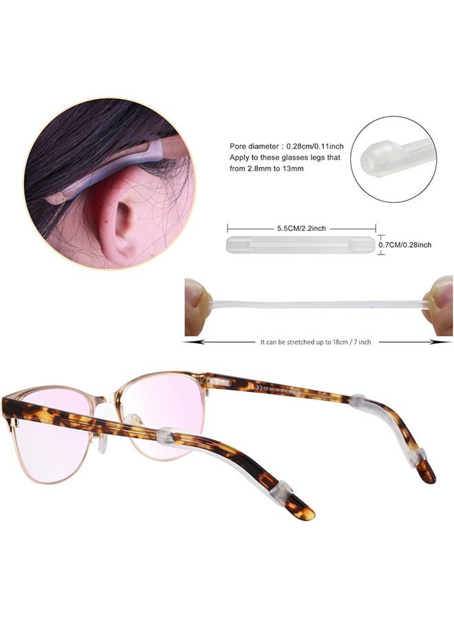 WANFAN 2 Pcs Adjustable Glasses Straps, 12 Pairs Ear Grip Hooks Glasses Holders Sunglass Strap Sports Glasses Retainer Eyewear Retainer - Image 5