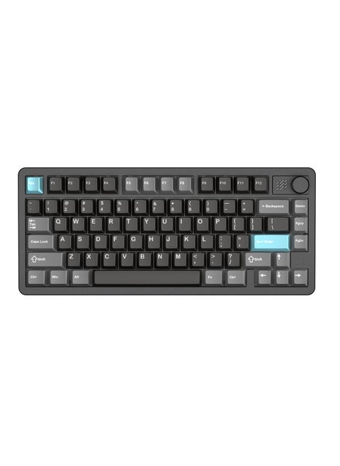 F75 Wireless Aluminum Mechanical Gaming Keyboard, Tri-Mode BT5.0/2.4GHz/USB-C Hot Swappable Custom Keyboard, Gasket Structure, RGB Backlit Gaming Keyboard for PC/PS5/PS4/Tablet/Xbox, Space Gray
