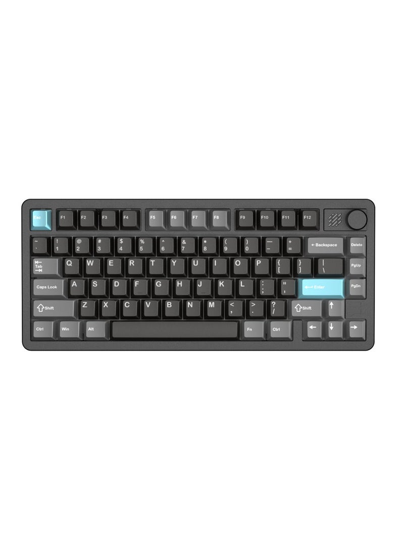 FURYCUBE - F75 Wireless Aluminum Mechanical Gaming Keyboard, Tri-Mode BT5.0/2.4GHz/USB-C Hot Swappable Custom Keyboard, Gasket Structure, RGB Backlit Gaming Keyboard for PC/PS5/PS4/Tablet/Xbox, Space Gray - Image 1