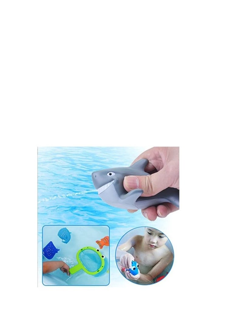 واي آند دي 8PCS Finding Dory Nemo Bath Squirt Toys, Floating Sea Animals (Shark Octopus Clownfish Turtle Devil fish) Bathtub Water Toy for Baby Kids Toddler Shower and Swimming Pool - Image 2