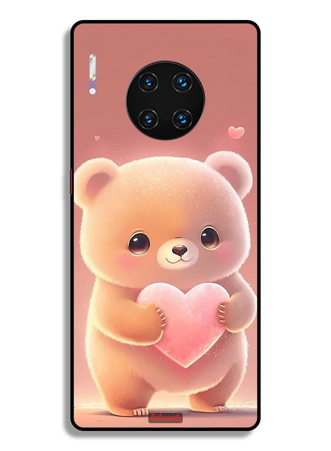 Tolwak Huawei Mate 30 Pro 4G Protective Case Cover Cute Little Panda Holding Heart - Image 2