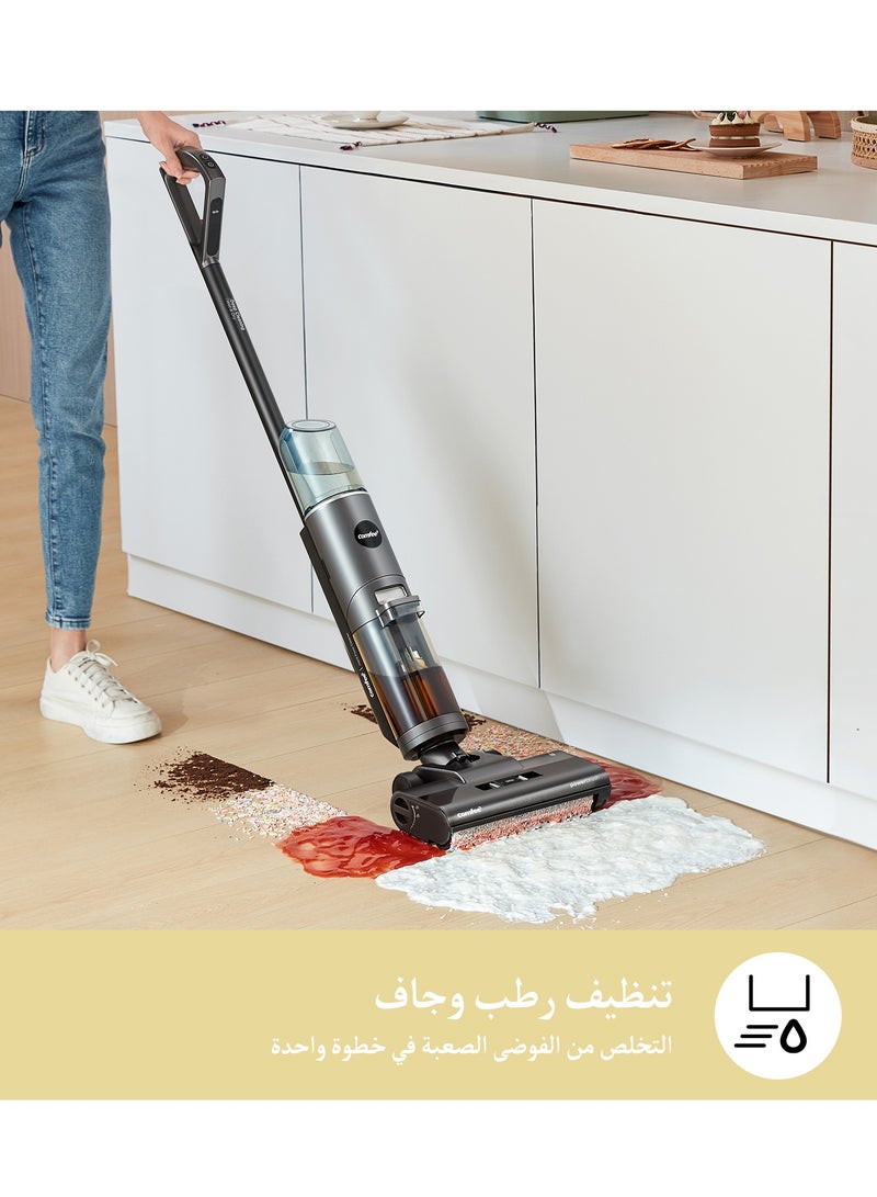 كومفي مكنسة كهربائية للتنظيف الجاف والرطب وممسحة أرضية لاسلكية، قوية كهربائية مع تنظيف ذاتي بدون استخدام اليدين، ممسحة 3 في 1 للأسطح المتعددة والأرضيات الصلبة - Image 3