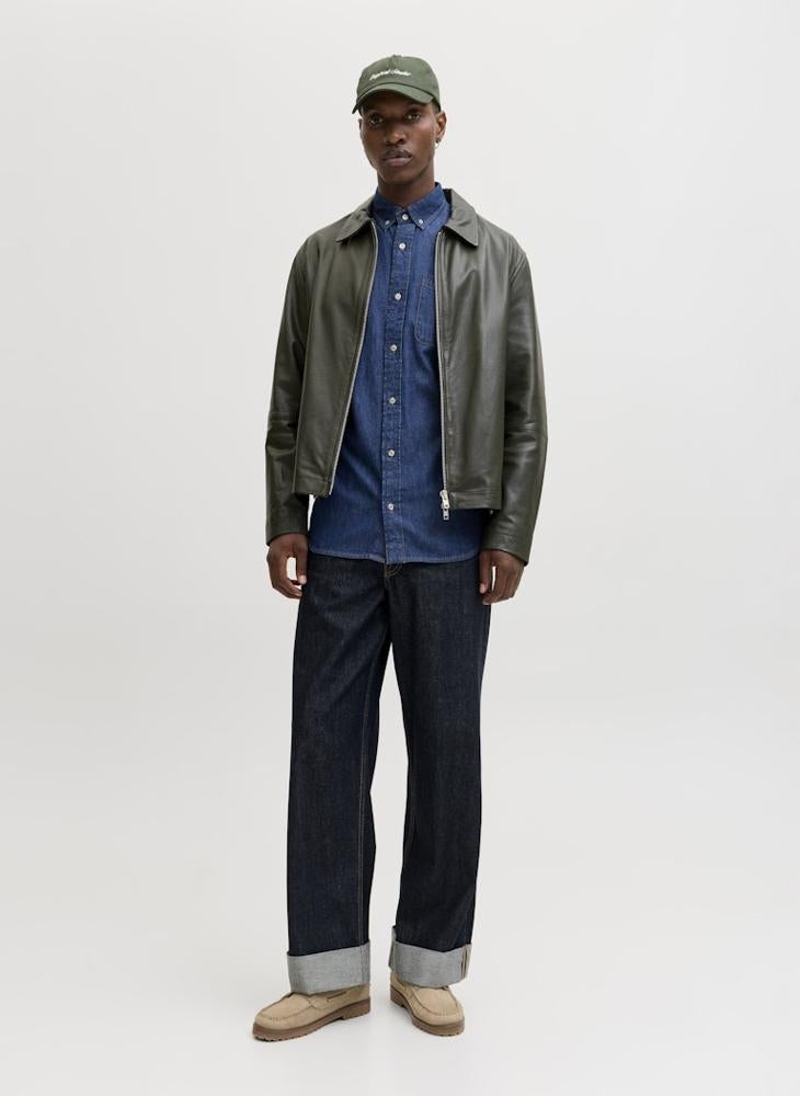 JACK & JONES Casual Long Sleeve Denim Shirt - Image 5