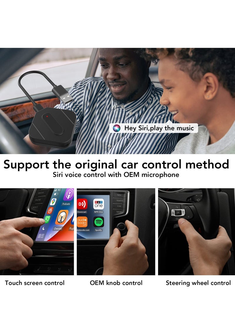 2023 Upgrade Carplay Wireless Adapter, Wireless Carplay Adapter Dongle for iPhone, Carplay Adapter Bluetooth 5.8GHz WiFi, Wireless CarPlay Dongle Adapter Supports iOS 10-16 Plug & Play - Image 4